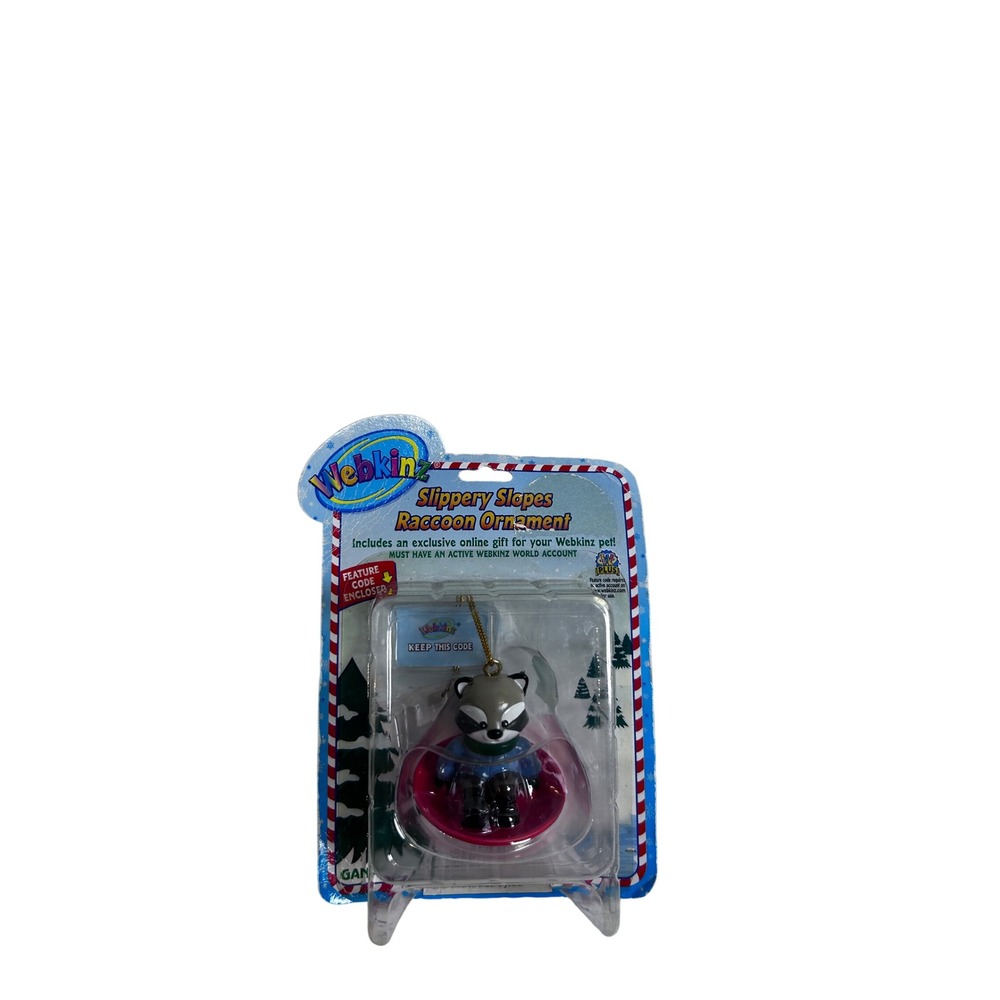 Webkinz Raccoon Ornament OS Multi Slippery Slopes Series 1 NIP Kids